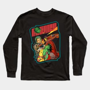 Cosmic vintage cartoon comics sci fi retro Long Sleeve T-Shirt